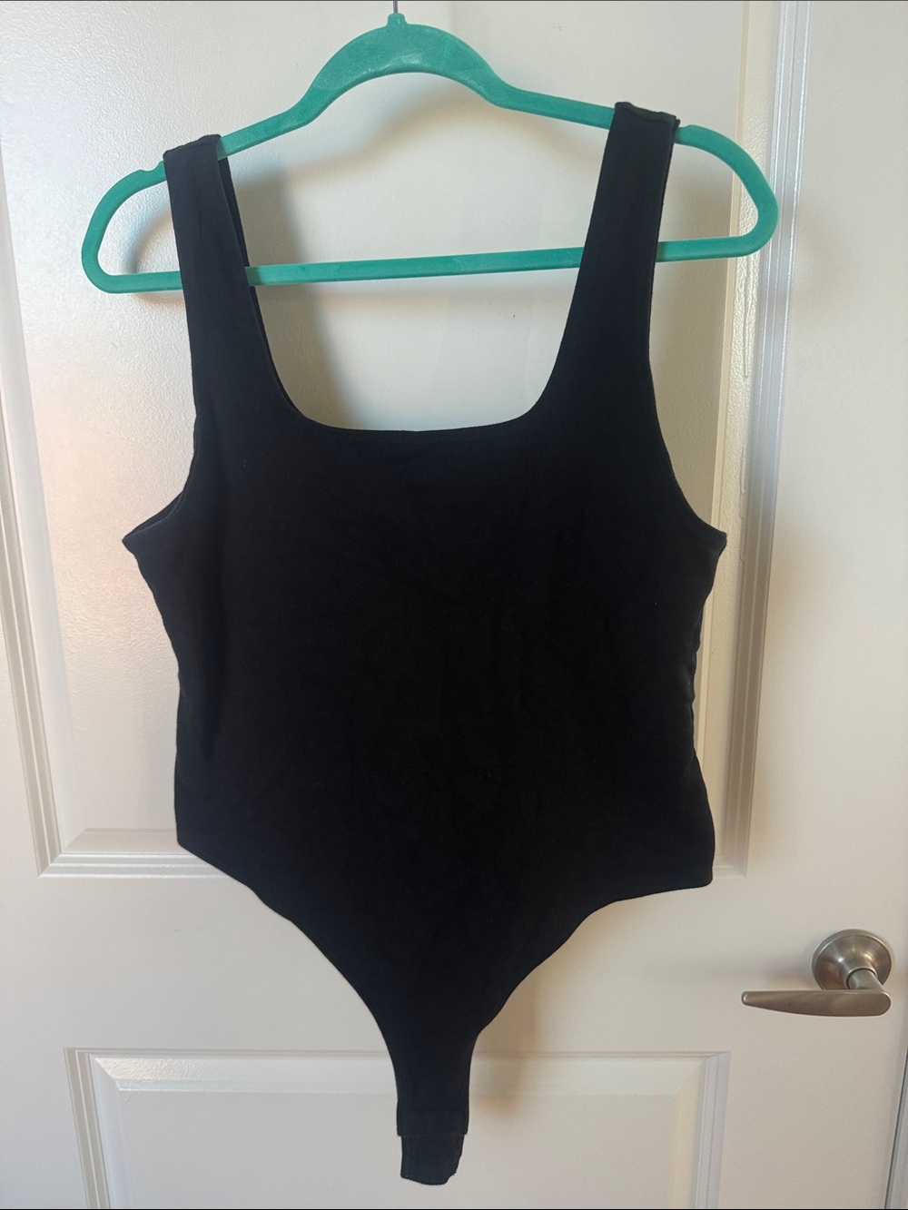 a new day Black Scoop-Neck Tank Bodysuit
